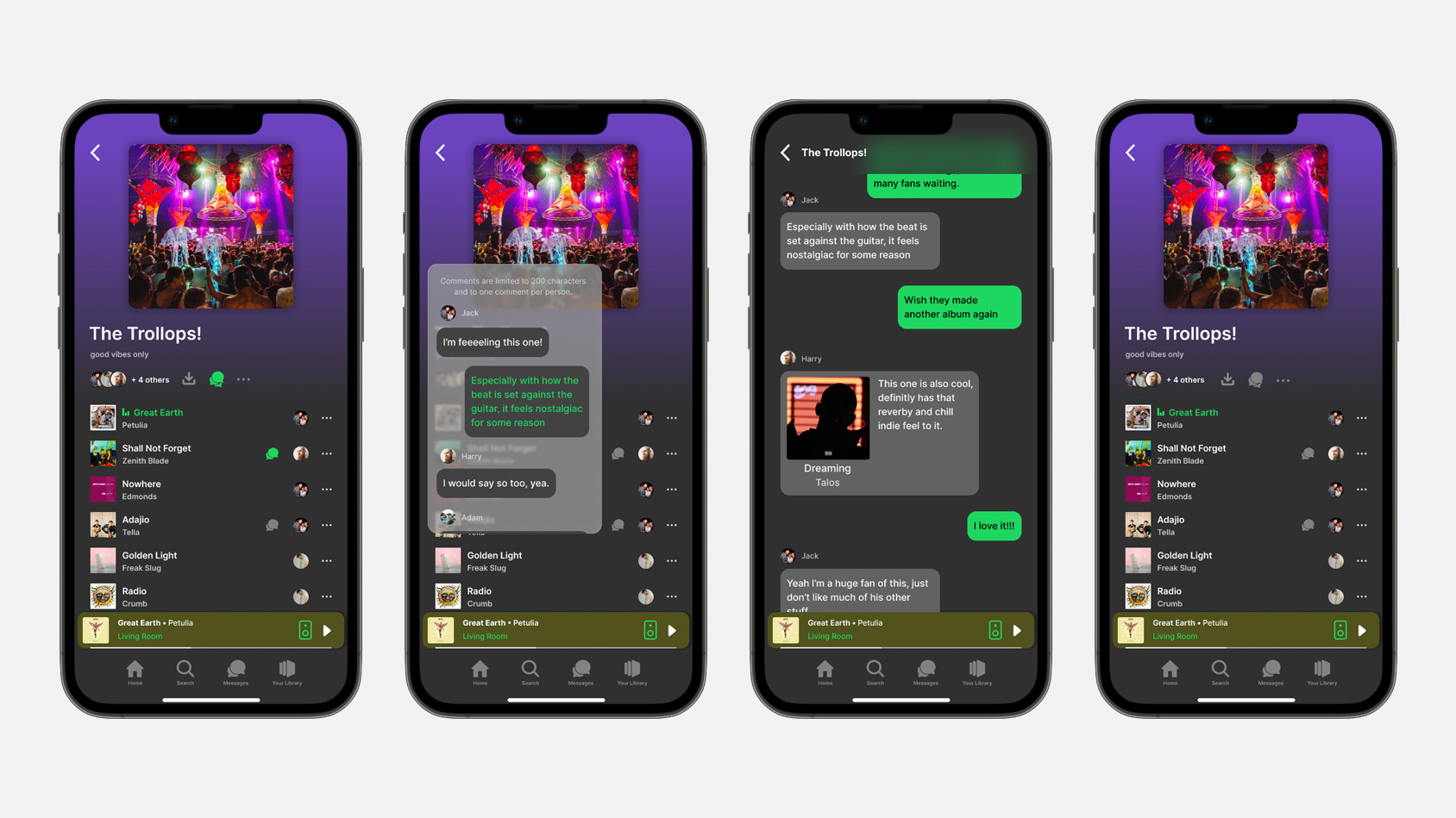 Spotify Comments Interface
